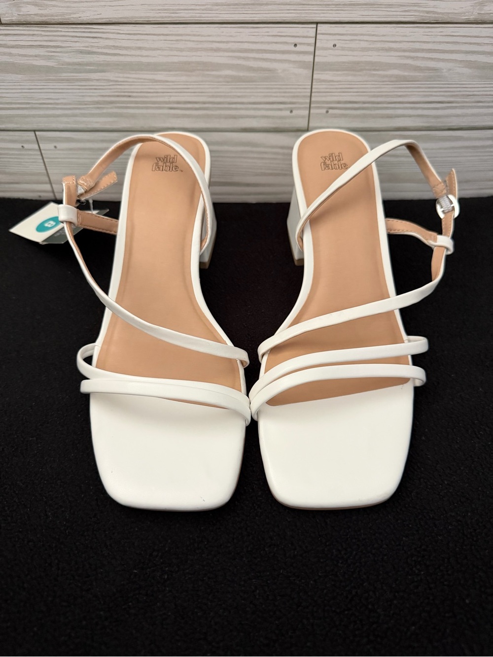 Strappy Square-Toe Block Heel Sandals
